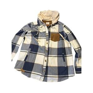 Marley Lilly Women’s  Shacket Blue Plaid Size S